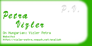 petra vizler business card